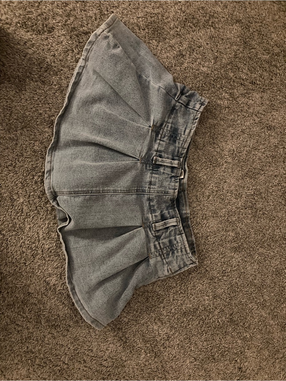 Almost Famous Light Blue Denim Skirted Shorts